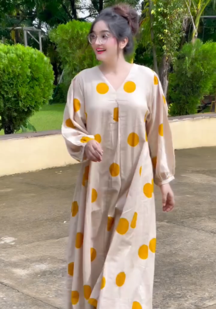 Golden Dots Kurta Pant Set