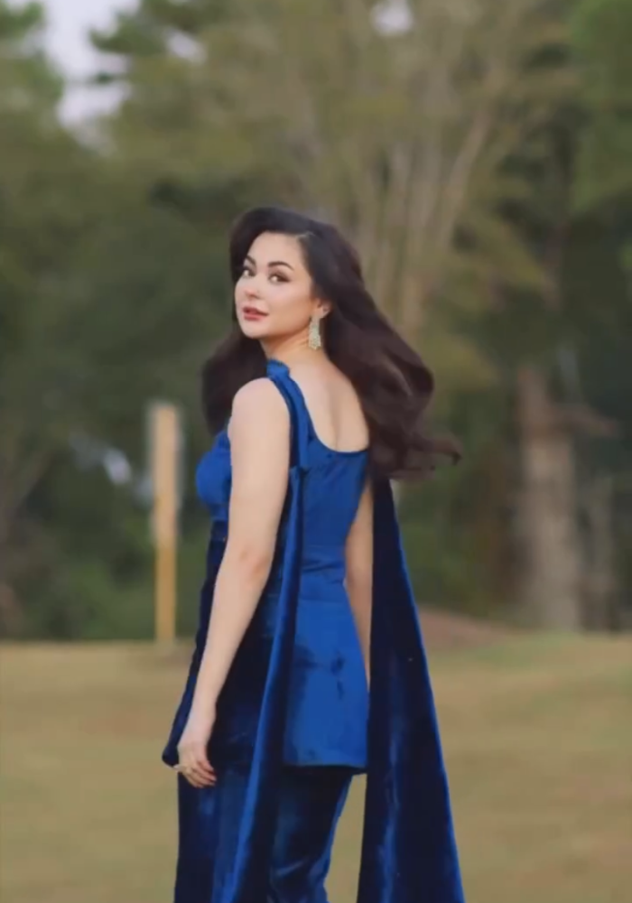 Royal Midnight velvet Glow – Inspired by Hania Aamir’s Effortless Charm