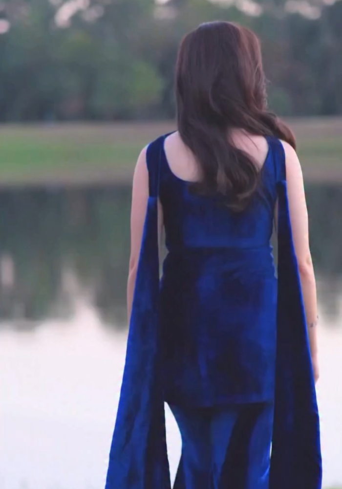 Royal Midnight velvet Glow – Inspired by Hania Aamir’s Effortless Charm