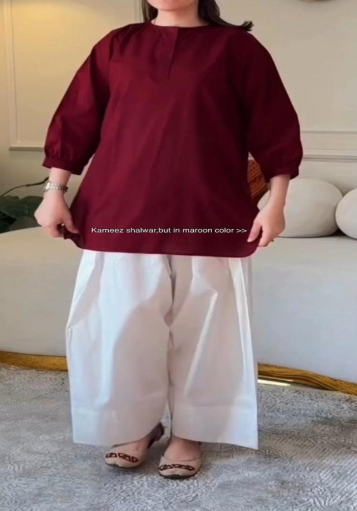 Maroon Elegance Farsi Set