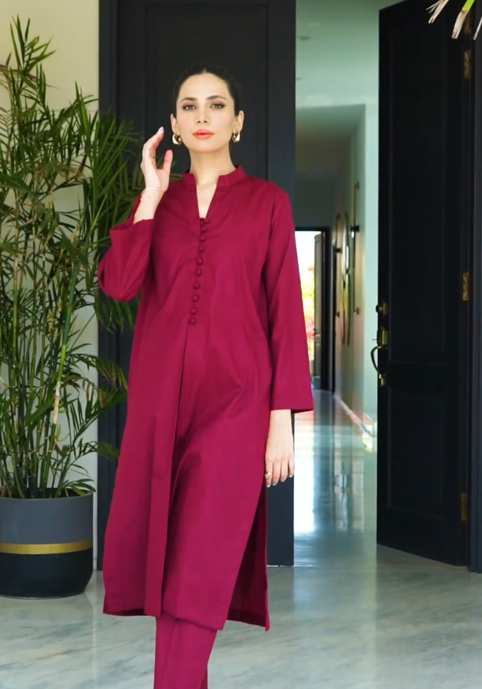 Modern long Kurtis with Button Accents