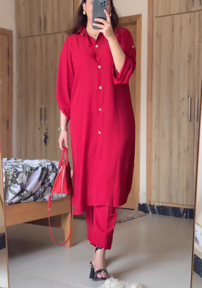 PAKISTANI STYLE TRENDY KURTA PENT SET