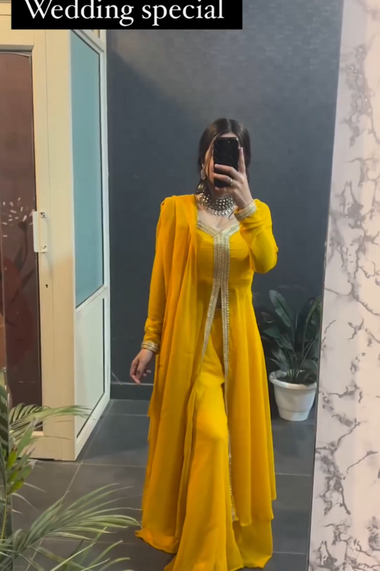 MD Yellow Marvel Gota Lace Affair