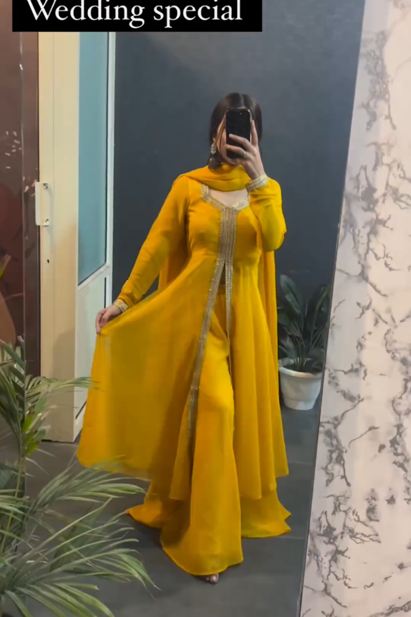 MD Yellow Marvel Gota Lace Affair