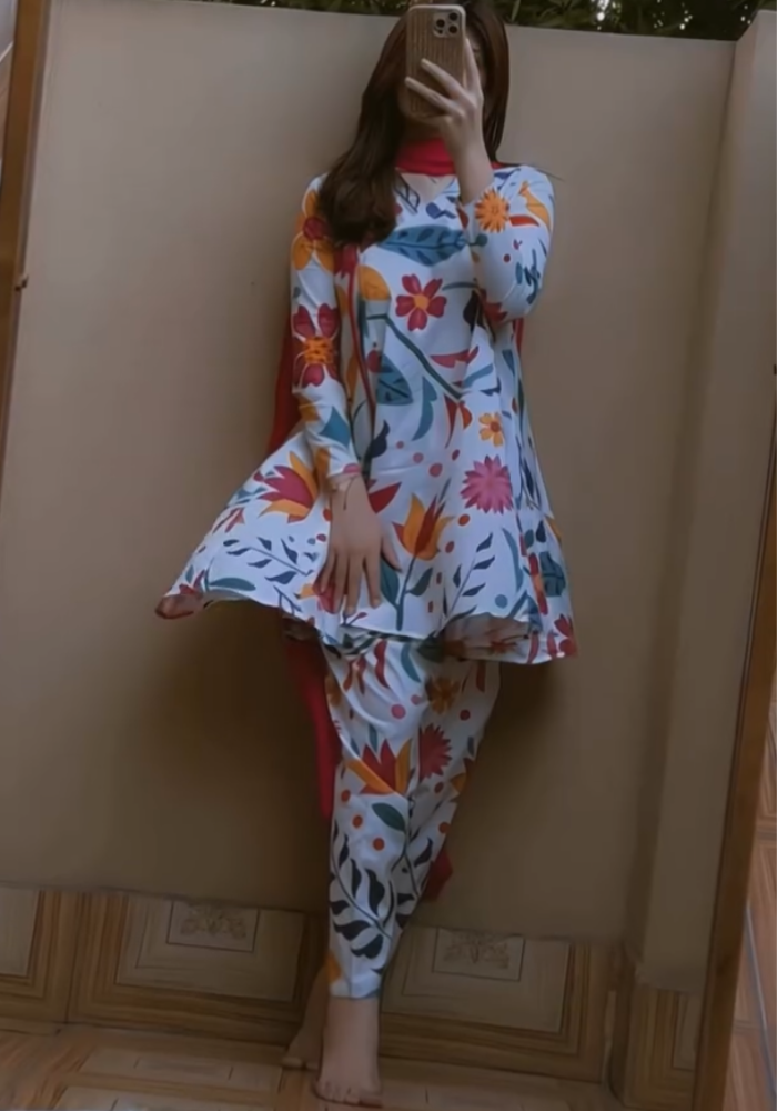 Colorful Aura Dhoti Set