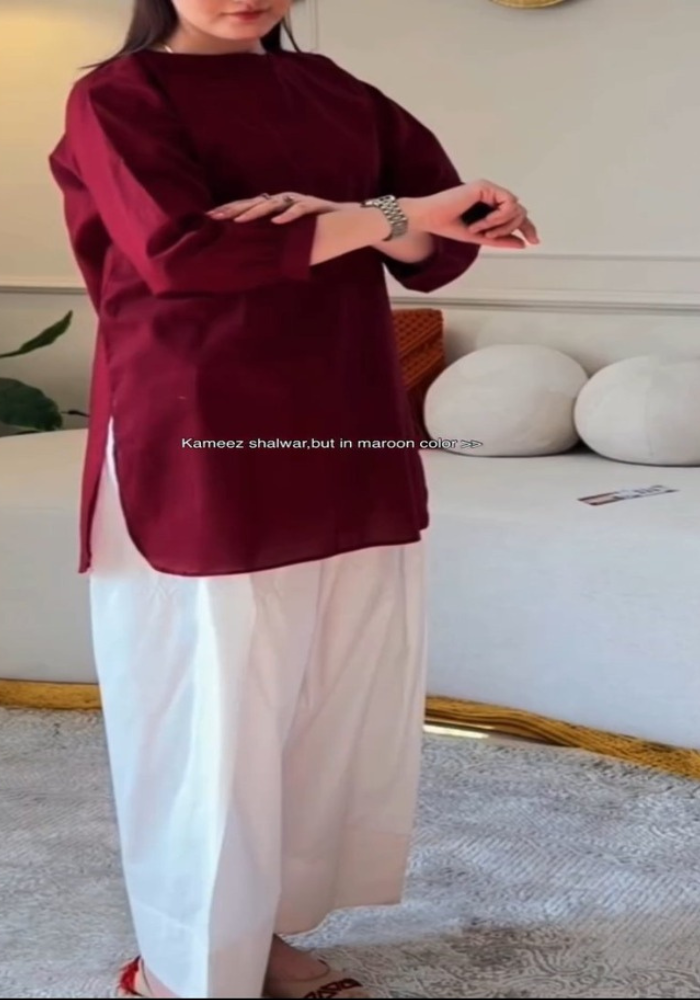 Maroon Elegance Farsi Set