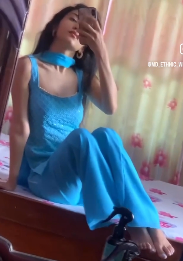 Schiffli embroidered Kurta, Pant and Dupatta Set