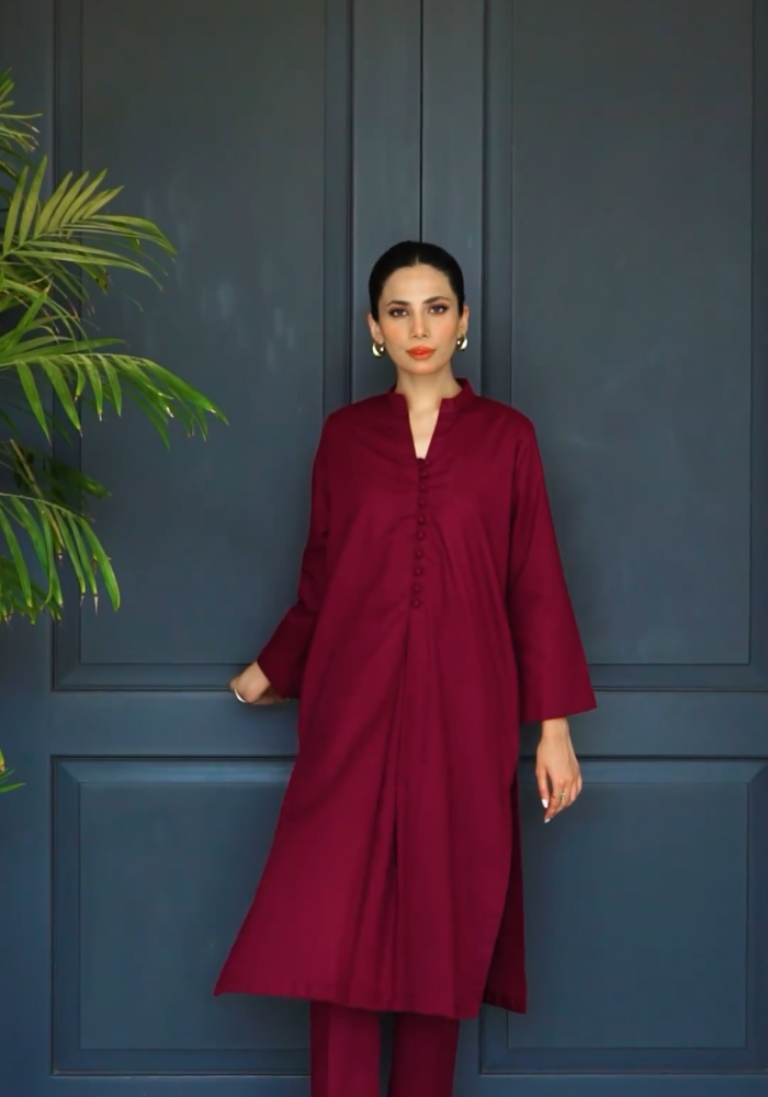 Modern long Kurtis with Button Accents