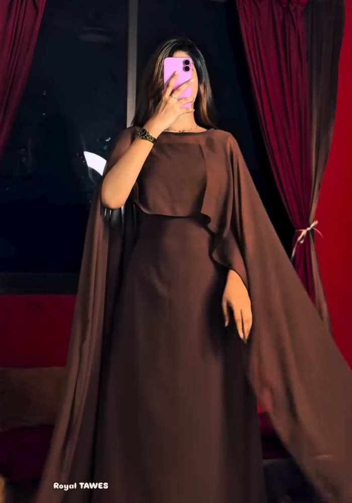 Flow & Flare Georgette Cape Dress