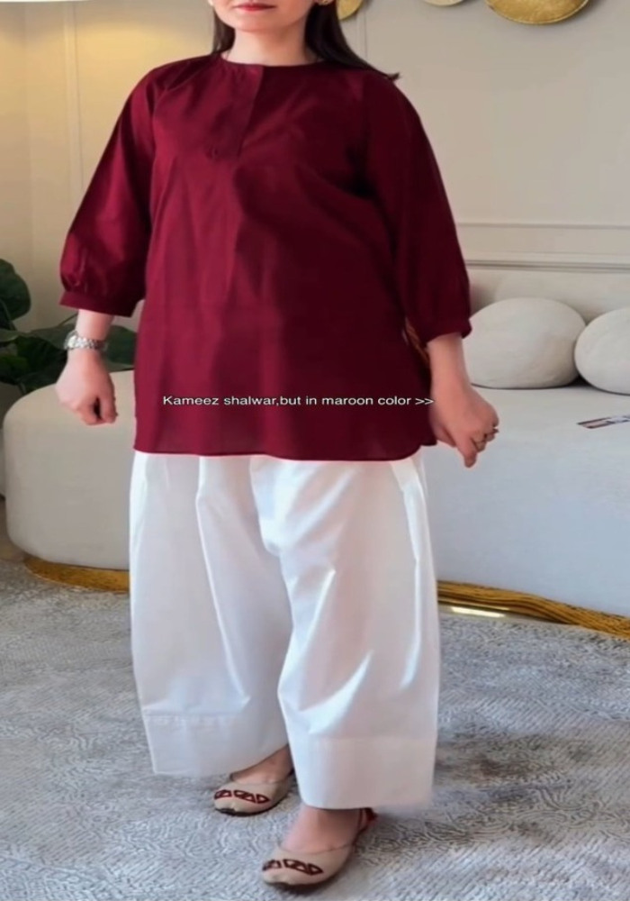 Maroon Elegance Farsi Set