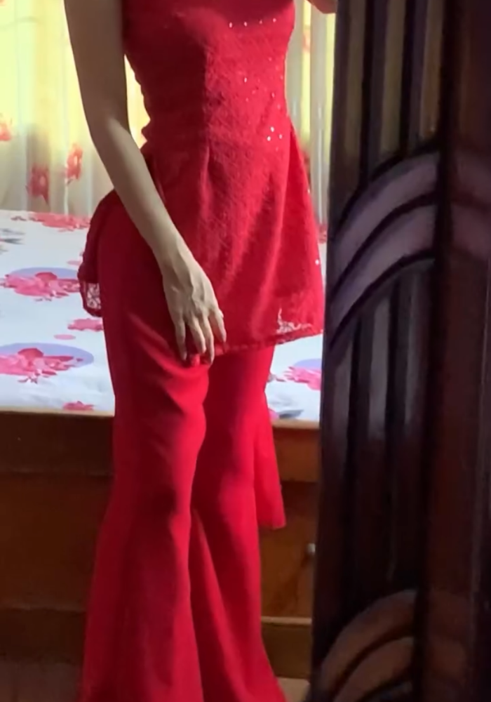 Schiffli embroidered Kurta, Pant and Dupatta Set