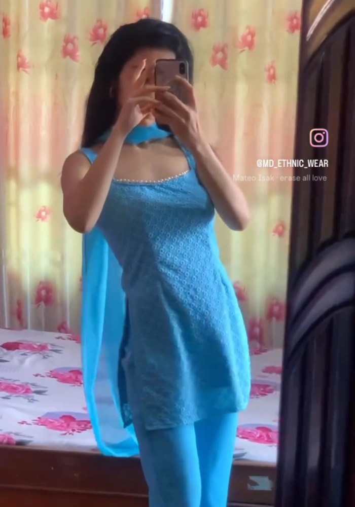 Schiffli embroidered Kurta, Pant and Dupatta Set