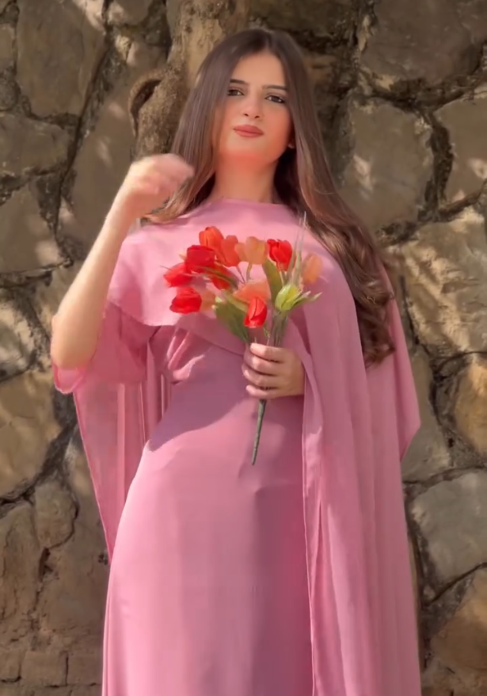 Cape Essence: Modern Grace Georgette Cape Dress