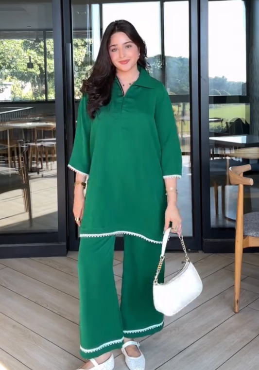 MD Emerald Classic Office Wear Co ord Set