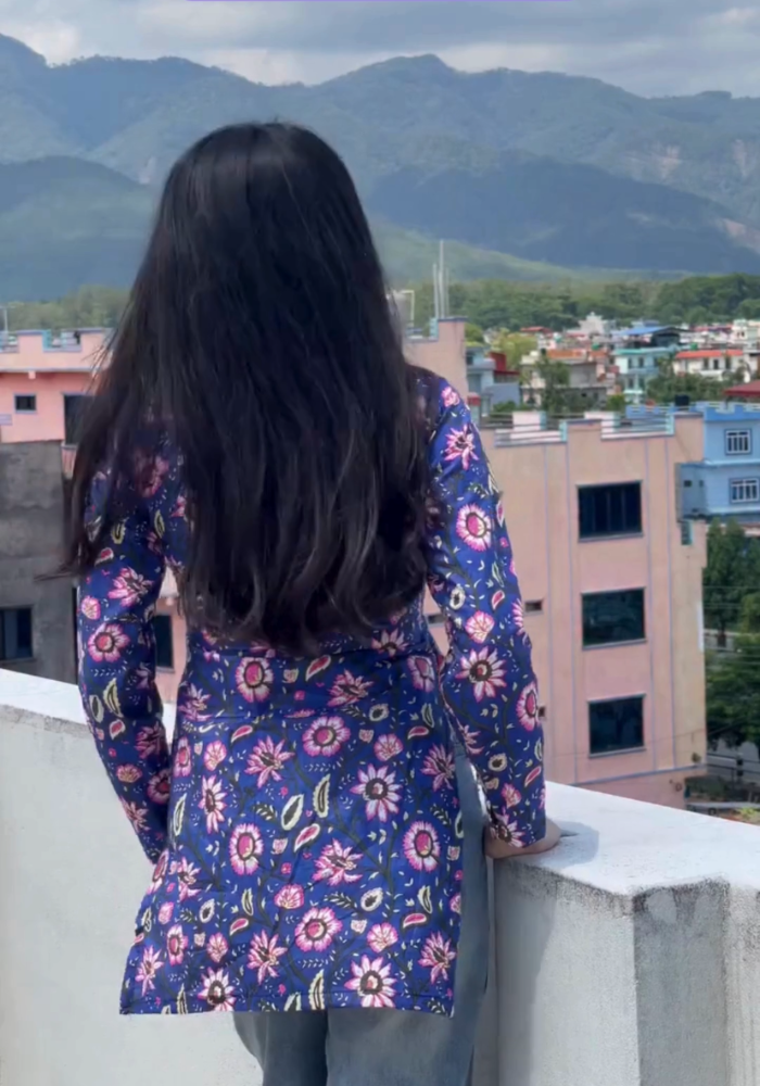 Breezy Pure Cotton Floral Kurti